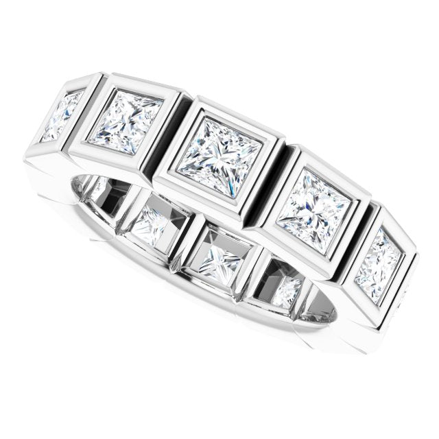 2.52 ct. Princess Diamond Eternity Band-VIRABYANI