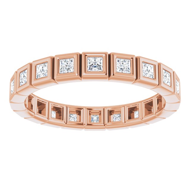 0.34 ct. Bezel Set Princess Diamond Eternity Band-VIRABYANI