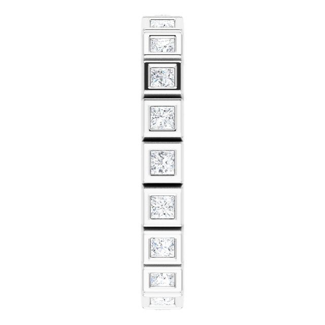 0.34 ct. Bezel Set Princess Diamond Eternity Band-VIRABYANI