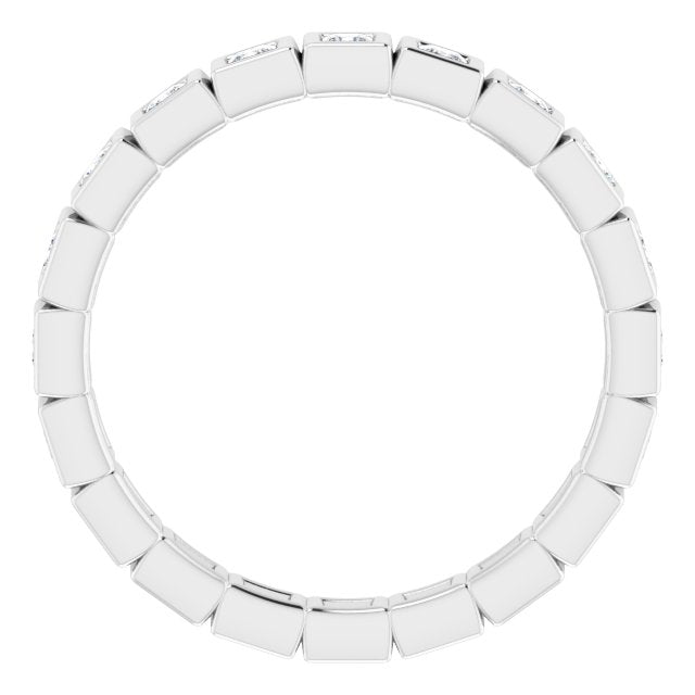 0.34 ct. Bezel Set Princess Diamond Eternity Band-VIRABYANI