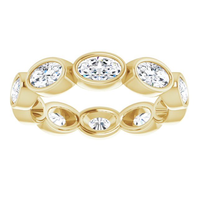2.10 ct. Oval Diamond Eternity Band Stackable Ring-VIRABYANI