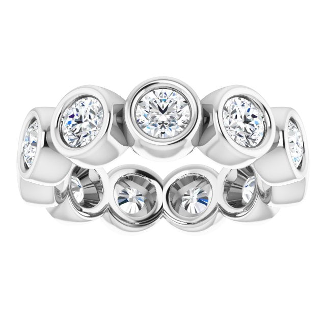2.75 ct. Bezel Set Round Diamond Eternity Band-VIRABYANI