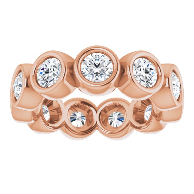 2.75 ct. Bezel Set Round Diamond Eternity Band-VIRABYANI