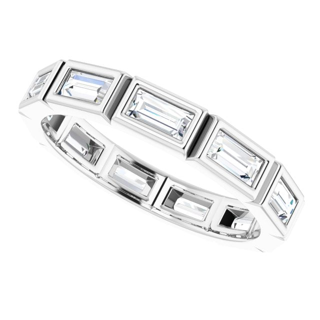 1.54 ct. Straight Baguette Diamond Eternity Band-VIRABYANI