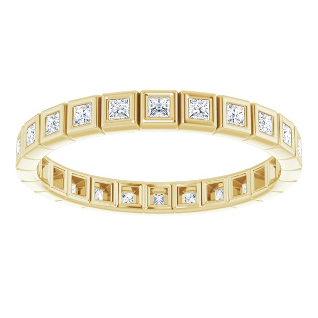 0.34 ct. Bezel Set Princess Diamond Eternity Band-VIRABYANI