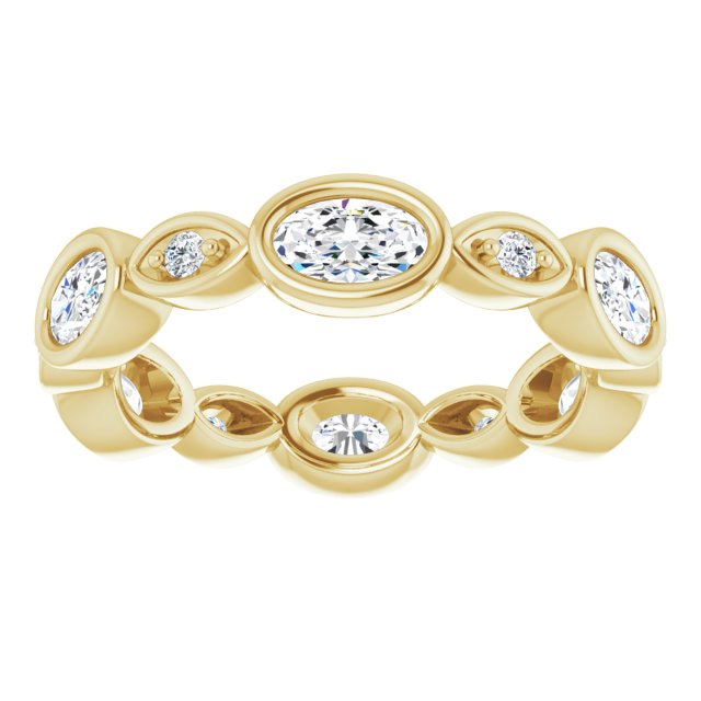 1.36 ct. Oval & Round Diamond Eternity Band-VIRABYANI