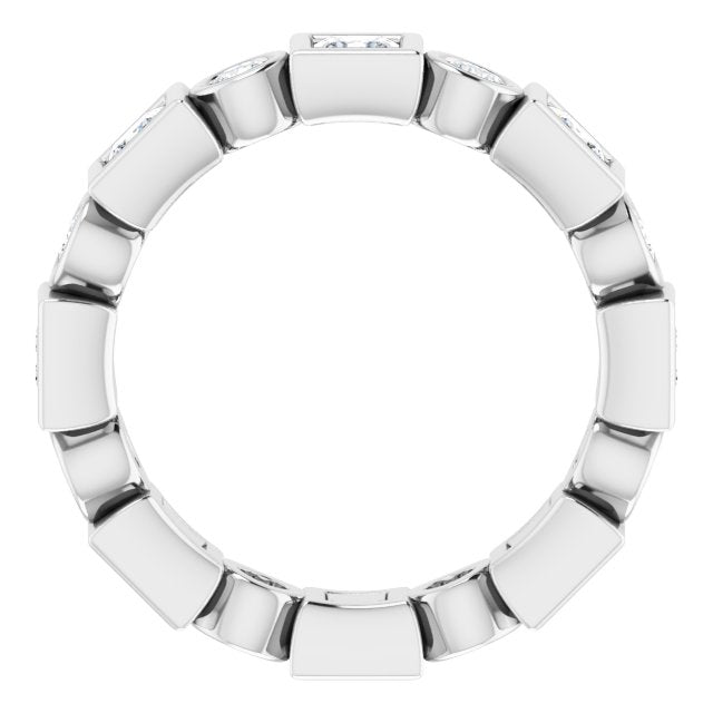 1.92 ct. Princess & Round Diamond Eternity Band-VIRABYANI