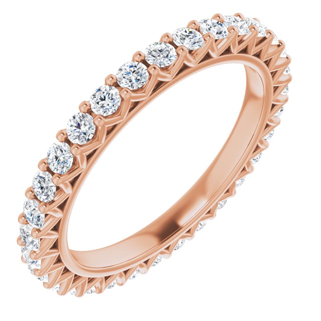 0.93 ct. Shared Prong Round Diamond Eternity Band-VIRABYANI