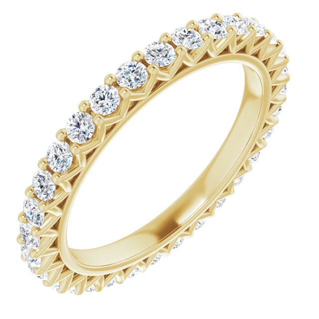 0.93 ct. Shared Prong Round Diamond Eternity Band-VIRABYANI