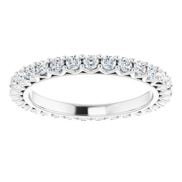 0.93 ct. Shared Prong Round Diamond Eternity Band-VIRABYANI