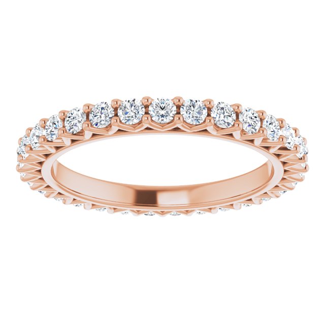 0.93 ct. Shared Prong Round Diamond Eternity Band-VIRABYANI