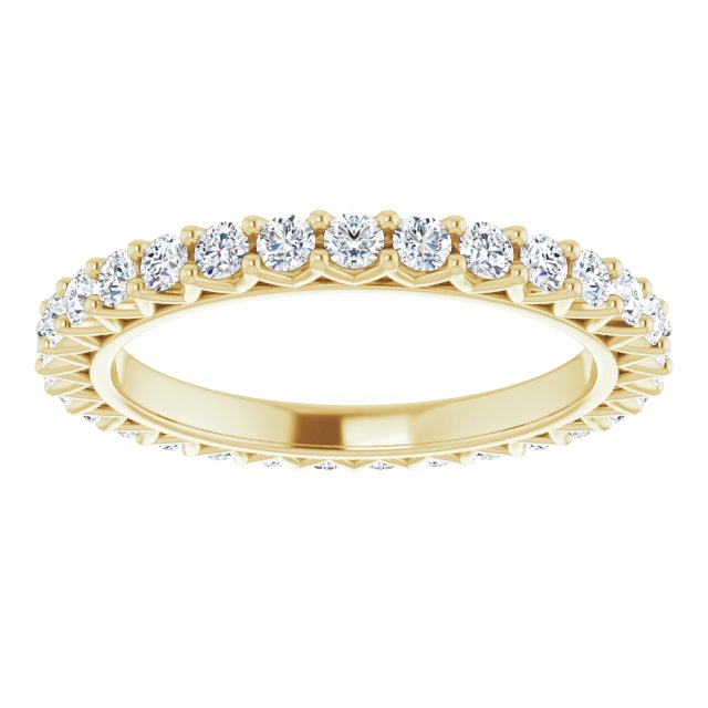 0.93 ct. Shared Prong Round Diamond Eternity Band-in 14K/18K White, Yellow, Rose Gold and Platinum - Christmas Jewelry Gift -VIRABYANI