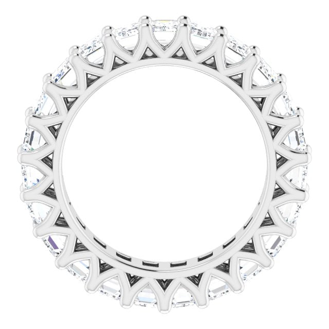 6.67 ct. Emerald Cut Diamond Eternity Band Shared Prong Ring-VIRABYANI