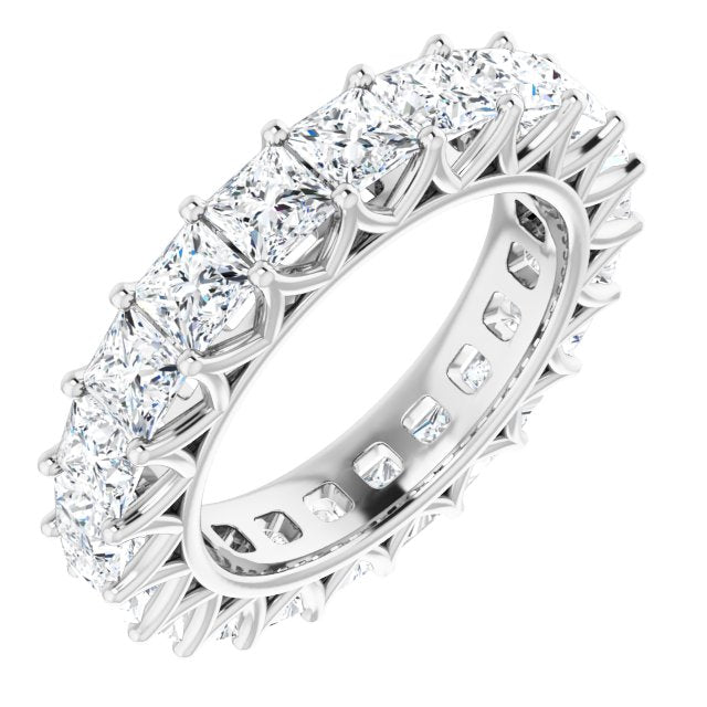 6.09 ct. Princess Diamond Eternity Band-VIRABYANI