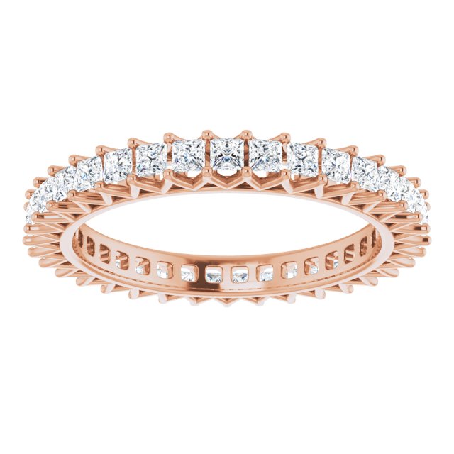 1.05 ct. Princess Diamond Eternity Band Shared Prong Set Ring-VIRABYANI