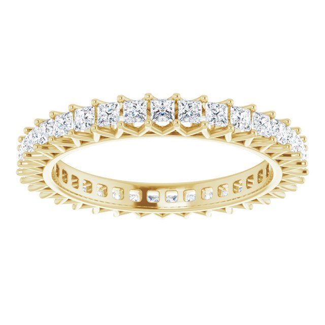 1.05 ct. Princess Diamond Eternity Band Shared Prong Set Ring-VIRABYANI