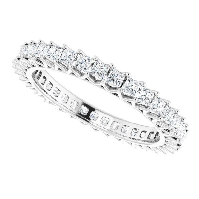 1.05 ct. Princess Diamond Eternity Band Shared Prong Set Ring-VIRABYANI