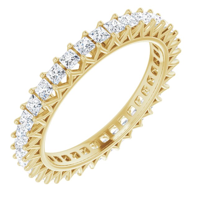 1.05 ct. Princess Diamond Eternity Band Shared Prong Set Ring-VIRABYANI