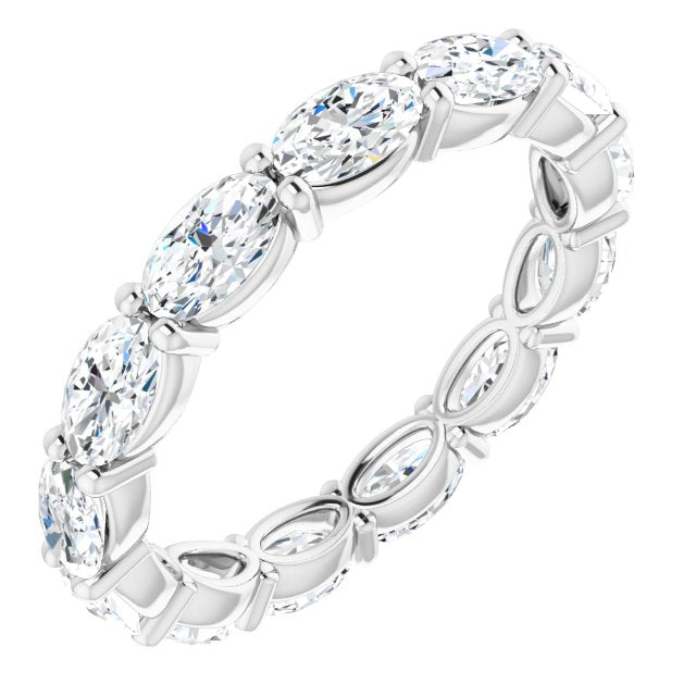2.73 ct. Oval Diamond East West Set Eternity Band-VIRABYANI