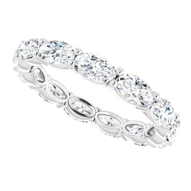 2.73 ct. Oval Diamond East West Set Eternity Band-VIRABYANI