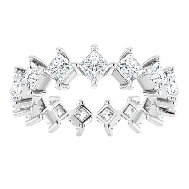2.25 ct. Princess Diamond Eternity Band-in 14K/18K White, Yellow, Rose Gold and Platinum - Christmas Jewelry Gift -VIRABYANI