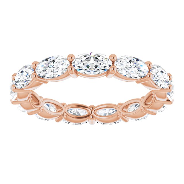 2.73 ct. Oval Diamond East West Set Eternity Band-VIRABYANI