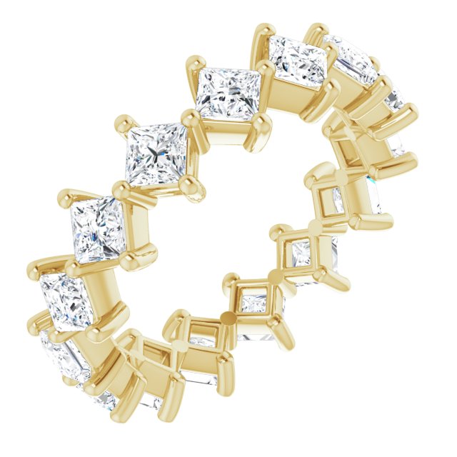 2.25 ct. Princess Diamond Eternity Band-in 14K/18K White, Yellow, Rose Gold and Platinum - Christmas Jewelry Gift -VIRABYANI