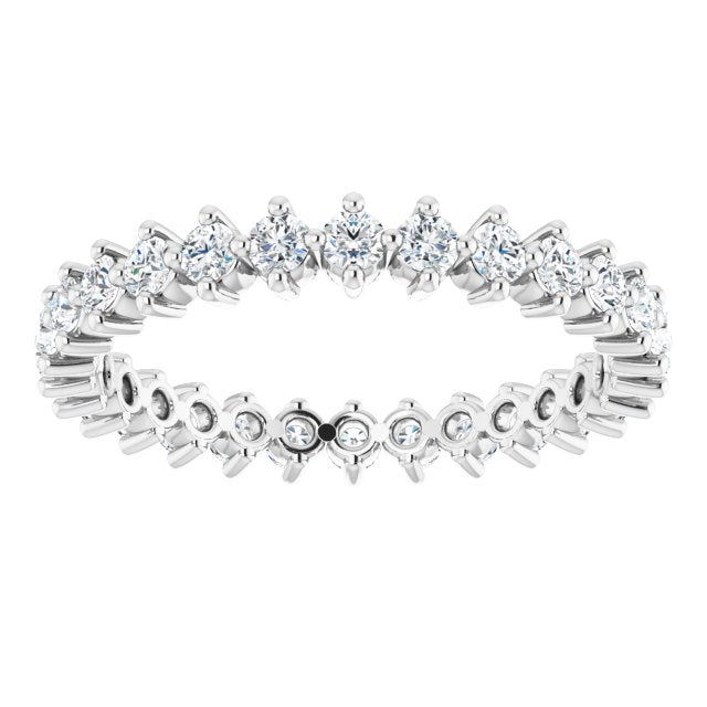 0.84 ct. Prong Set Round Diamond Eternity Band-VIRABYANI