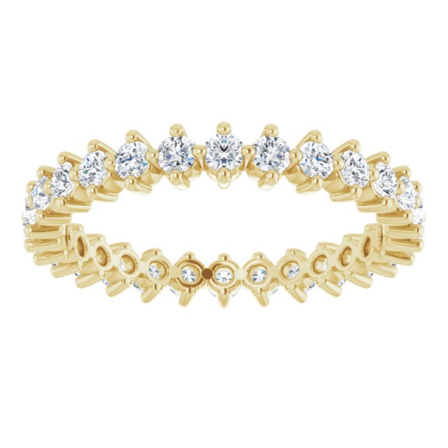0.84 ct. Prong Set Round Diamond Eternity Band-in 14K/18K White, Yellow, Rose Gold and Platinum - Christmas Jewelry Gift -VIRABYANI