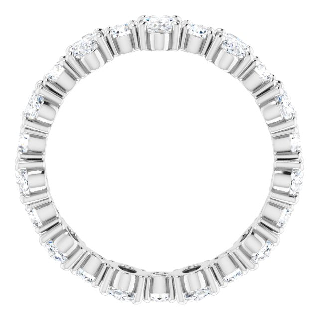 2.97 ct. Oval & Round Diamond Eternity Band-in 14K/18K White, Yellow, Rose Gold and Platinum - Christmas Jewelry Gift -VIRABYANI