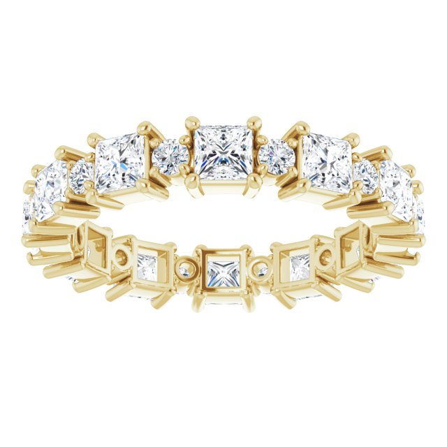 2.52 ct. Princess & Round Diamond Eternity Band-VIRABYANI