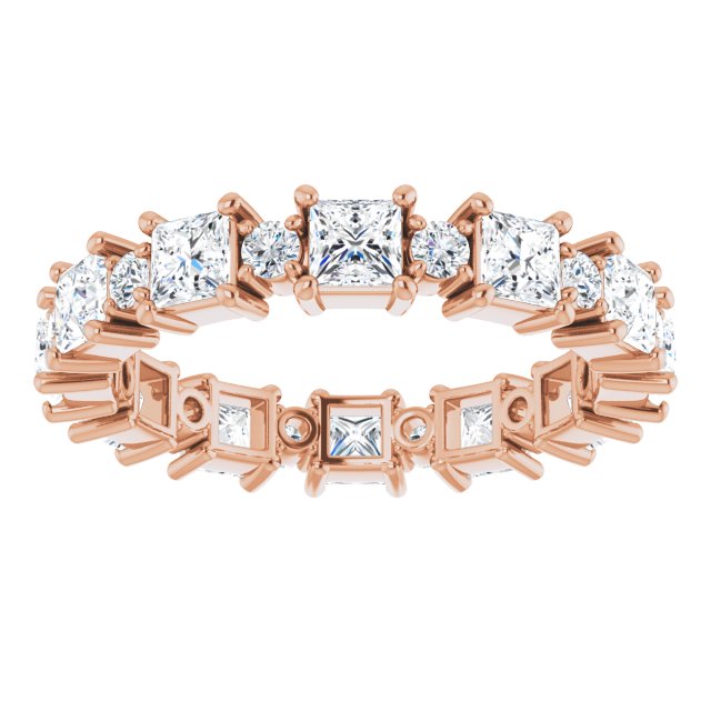 2.52 ct. Princess & Round Diamond Eternity Band-VIRABYANI