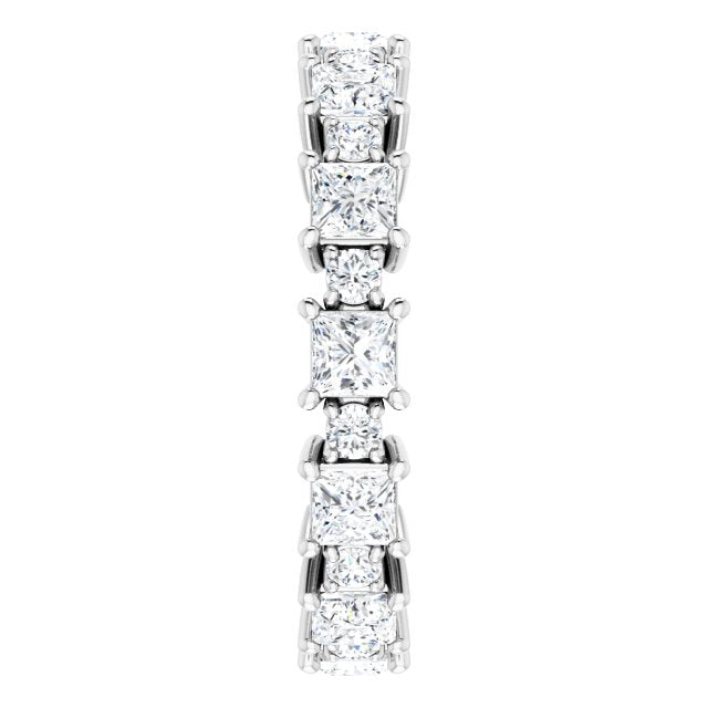 2.52 ct. Princess & Round Diamond Eternity Band-VIRABYANI