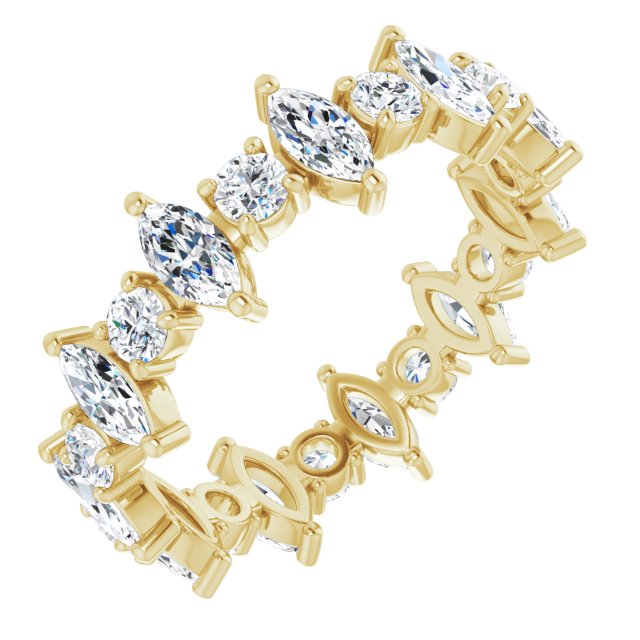 2.20 ct. Marquise & Round Diamond Eternity Band-VIRABYANI