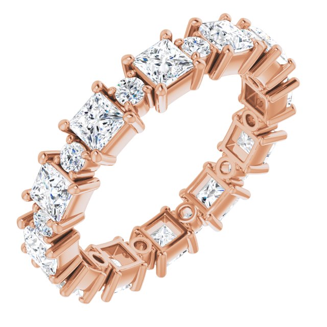 2.52 ct. Princess & Round Diamond Eternity Band-VIRABYANI