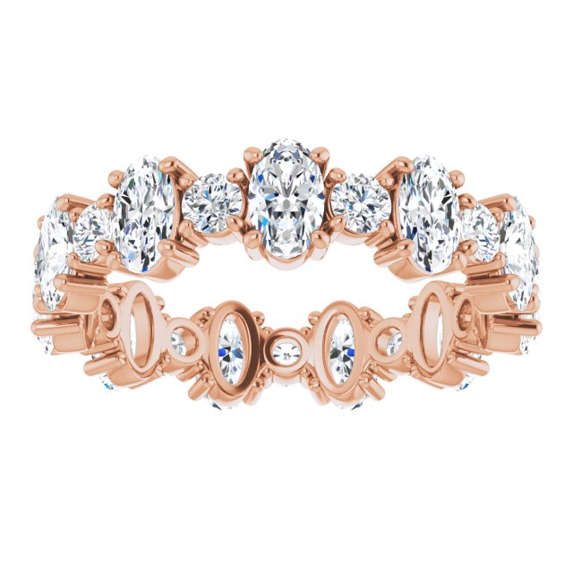 2.97 ct. Oval & Round Diamond Eternity Band-VIRABYANI