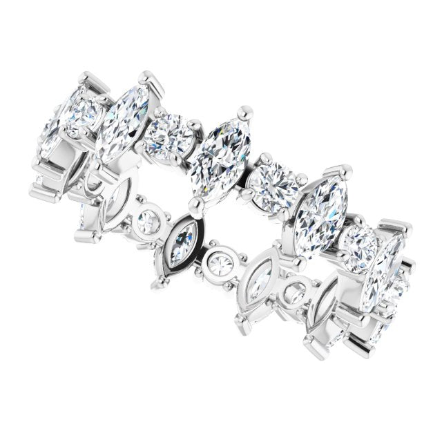 2.20 ct. Marquise & Round Diamond Eternity Band-VIRABYANI