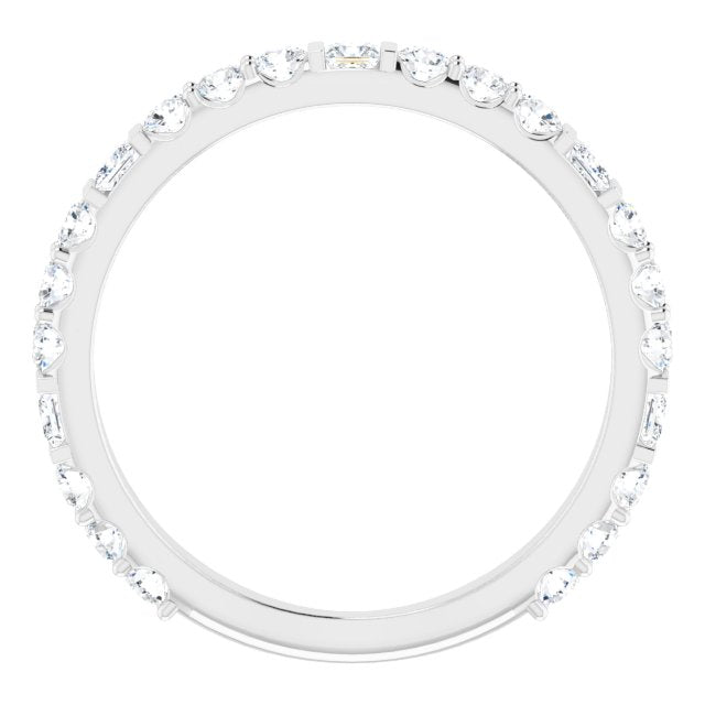 0.84 ct. Princess & Round Cut Diamond Wedding Band-VIRABYANI