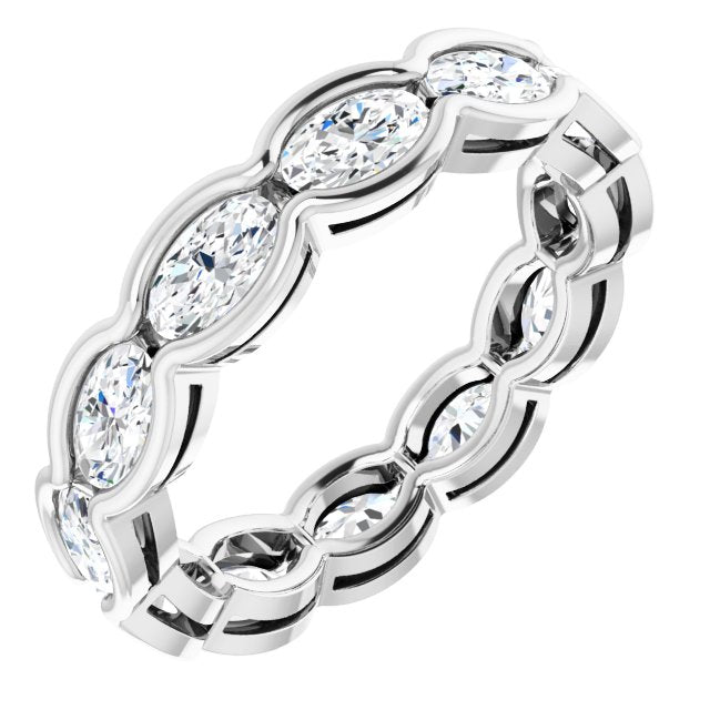 2.52 ct. Oval Diamond Eternity Band-VIRABYANI