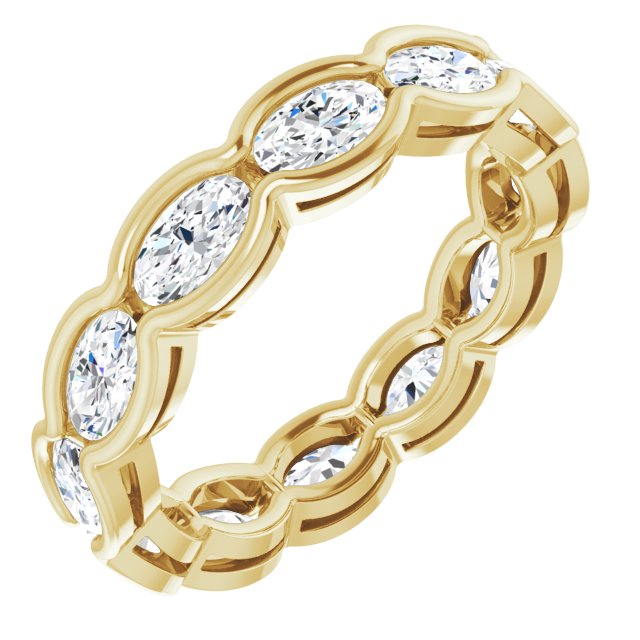 2.52 ct. Oval Diamond Eternity Band-in 14K/18K White, Yellow, Rose Gold and Platinum - Christmas Jewelry Gift -VIRABYANI