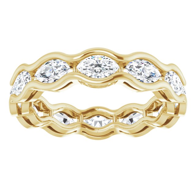 2.40 ct. Marquise Diamond Eternity Band-in 14K/18K White, Yellow, Rose Gold and Platinum - Christmas Jewelry Gift -VIRABYANI
