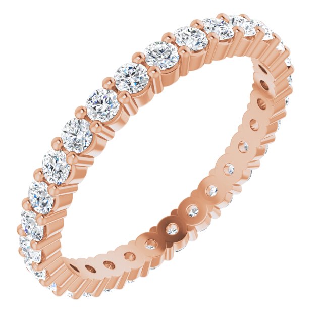 0.87 ct. Round Diamond Delicate Eternity Band-VIRABYANI