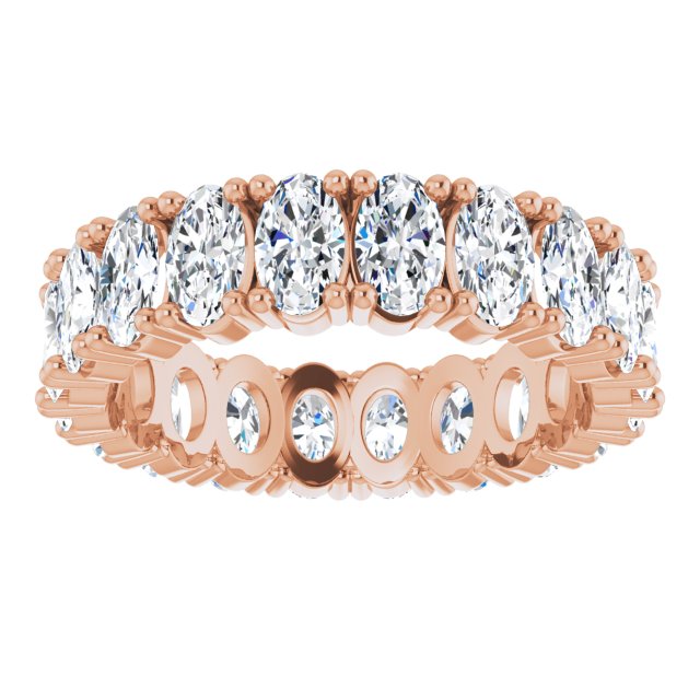 4.20 ct. Oval Diamond Eternity Band-in 14K/18K White, Yellow, Rose Gold and Platinum - Christmas Jewelry Gift -VIRABYANI