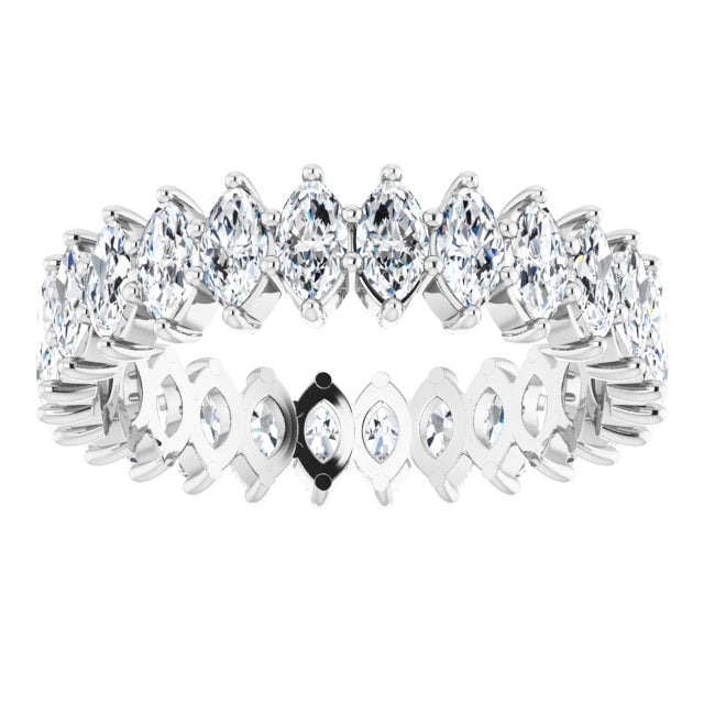 3.12 ct. Marquise Diamond Eternity Band-in 14K/18K White, Yellow, Rose Gold and Platinum - Christmas Jewelry Gift -VIRABYANI