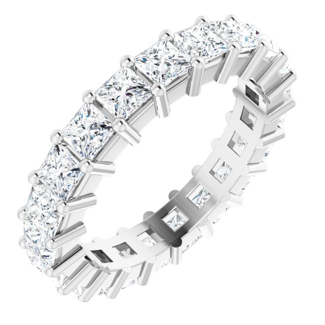 3.78 ct. Princess Diamond Eternity Band-VIRABYANI