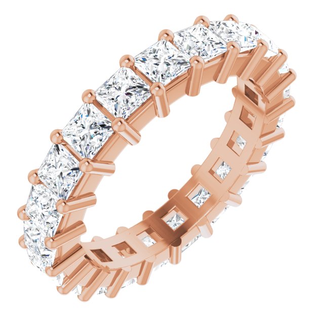 3.78 ct. Princess Diamond Eternity Band-VIRABYANI