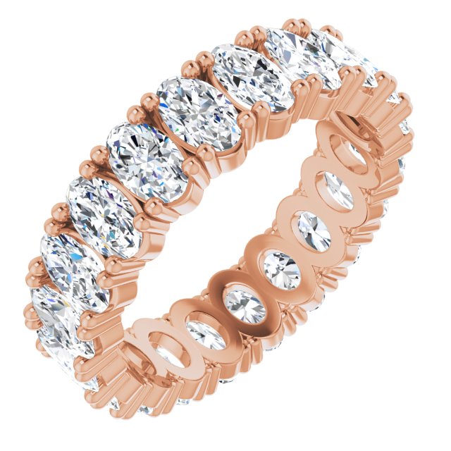 4.20 ct. Oval Diamond Eternity Band-in 14K/18K White, Yellow, Rose Gold and Platinum - Christmas Jewelry Gift -VIRABYANI