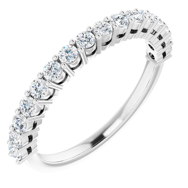 0.48 ct. Round Cut Diamond, Open Gallery Setting Wedding Band-in 14K/18K White, Yellow, Rose Gold and Platinum - Christmas Jewelry Gift -VIRABYANI
