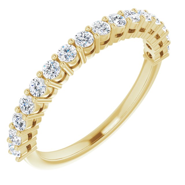 0.48 ct. Round Cut Diamond Wedding Band-VIRABYANI