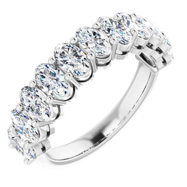 2.31 ct. Oval Cut Diamond Wedding Band-VIRABYANI